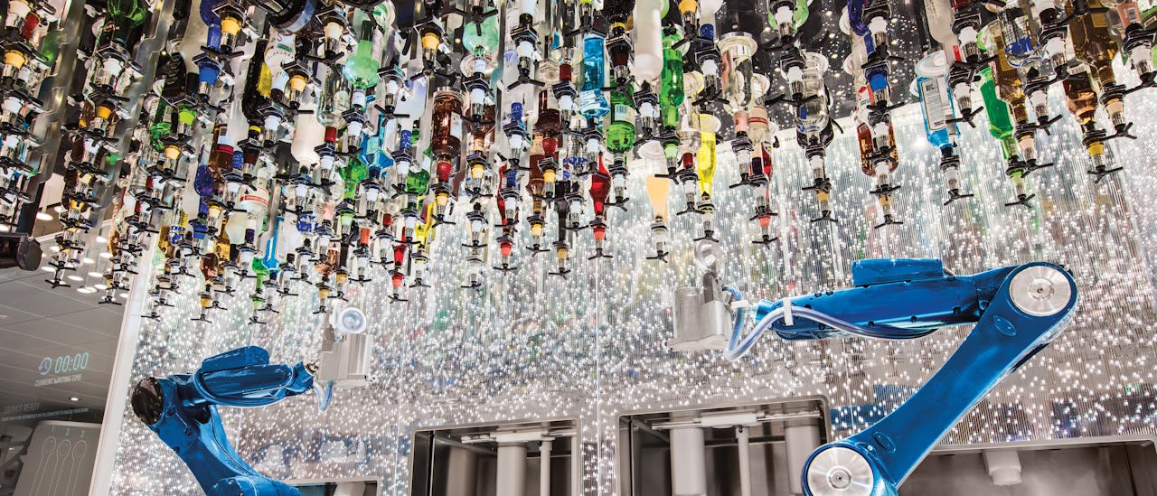 Din drink bliver blandet af en robot i Bionic Bar