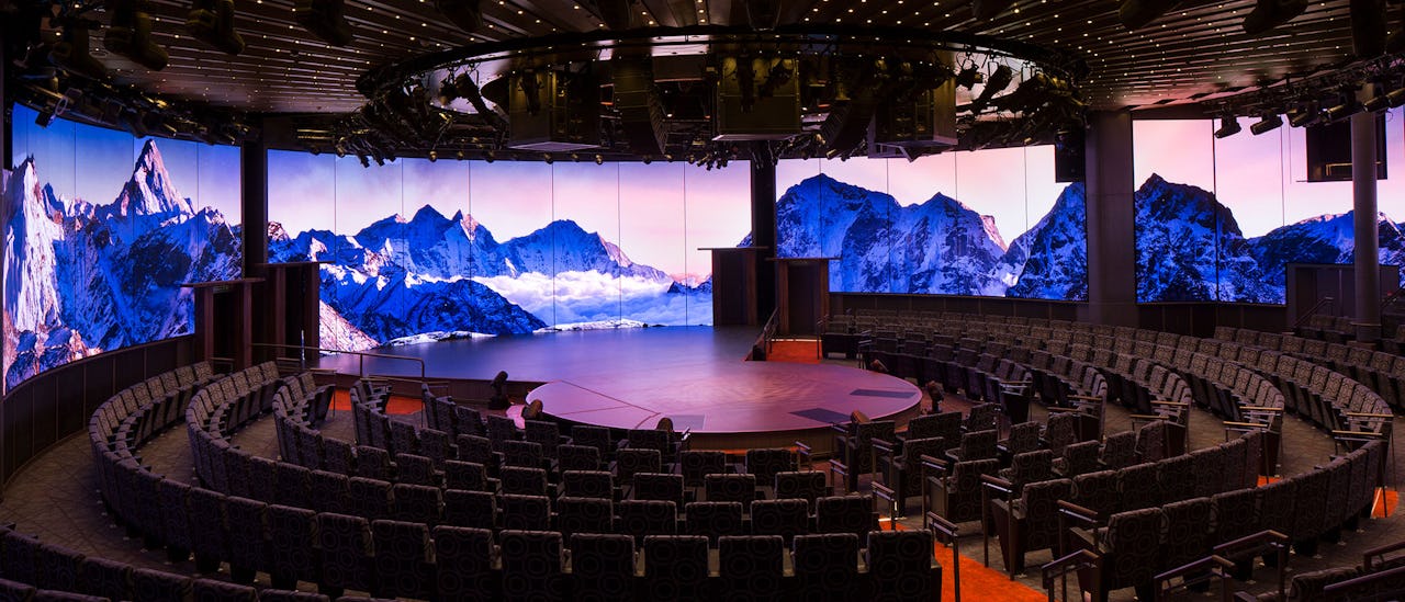 Teatret med en 270 graders surround LED-skærm