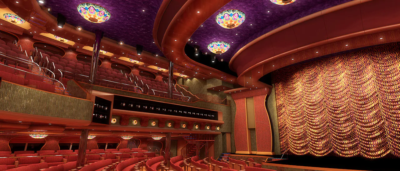 Teatret i forventning om et Las Vegas-inspireret show