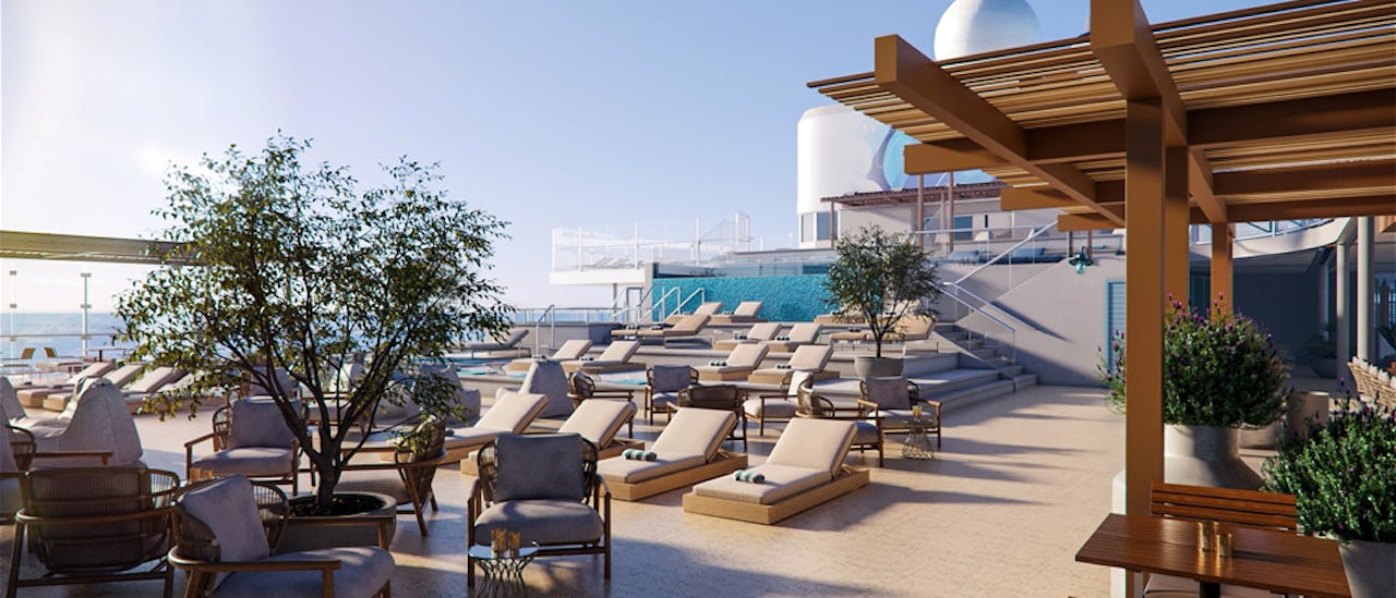 Området omkring lagunen inviterer til ren afslapning