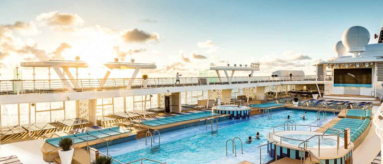 The outdoor pool
