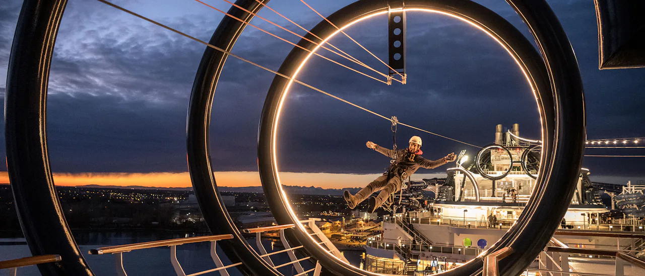 Verdens længste zipline til søs.