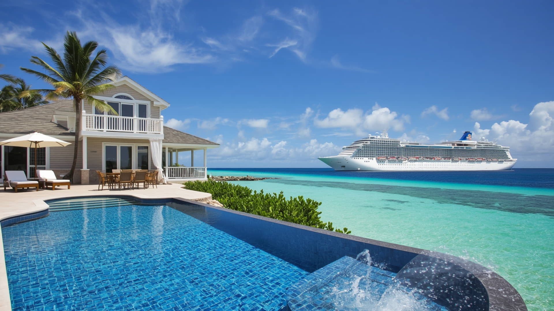 villa med pool og caribien